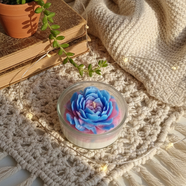 Blush & Blue Bloom jar M023